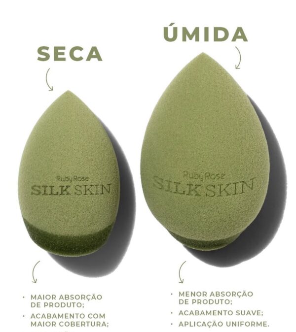 Esponja Para Maquiagem Flawless Finish Silk Skin - Ruby Rose - Imagem 4
