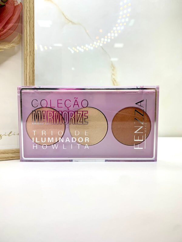 Trio de Contorno, Blush e Iluminador Fenzza - Imagem 2
